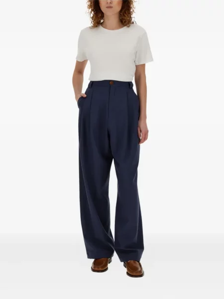Pantaloni Alysi plisate albastru