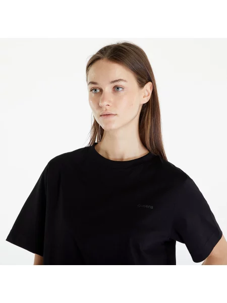 Μπλουζάκι Queens Essential T-Shirt With Tonal Print Black S μαύρο