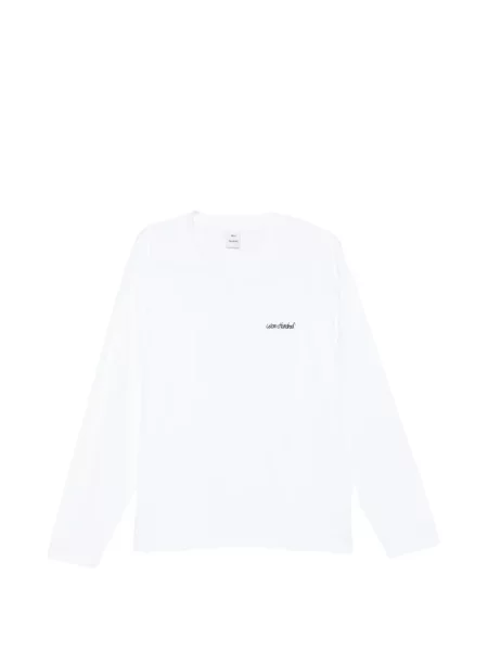 Lung tricou Won Hundred cu broderie alb