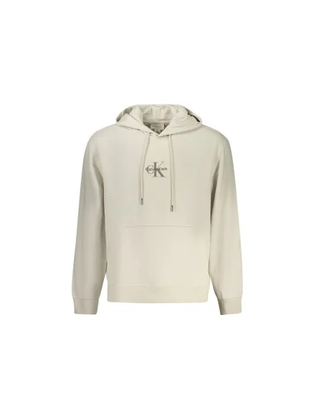 Geacă de blugi Calvin Klein Jeans casual din material terry bej