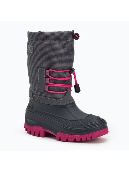 Детски ботуши за сняг CMP Ahto Snowboots Wp asphalt сиво