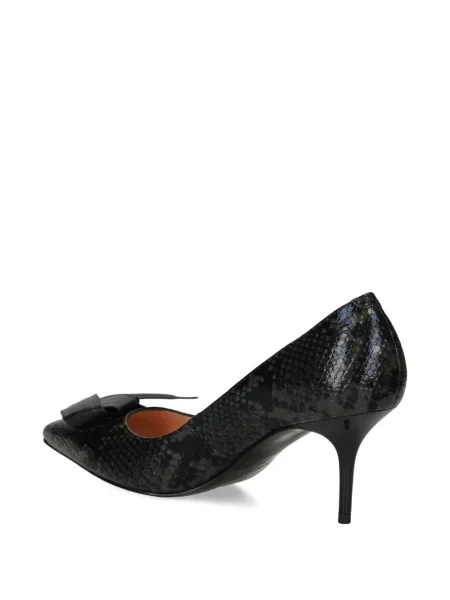 Pantofi cu toc Love Moschino cu funde negru