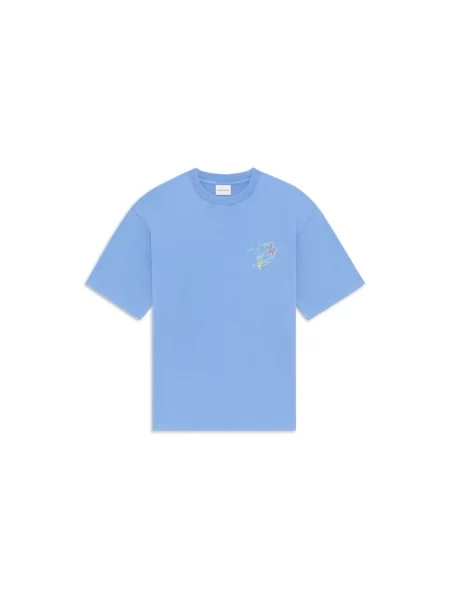 Drôle de Monsieur Esquisse Slogan T-shirt niebieska