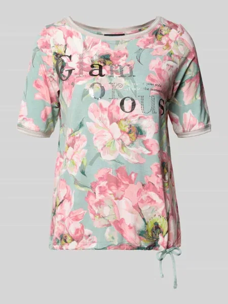 T-shirt z mieszanka i elastanu z nadruk z napisem Betty Barclay