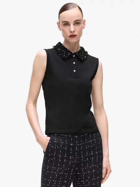 Karl Lagerfeld tricou din amestec de lână negru