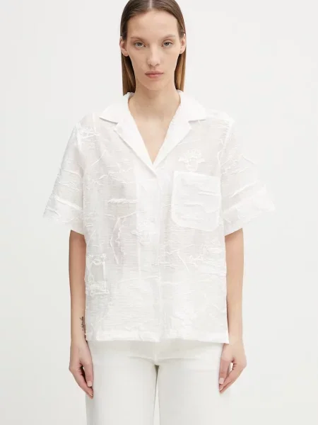Maison Kitsuné Parisian Map cămașă cu lyocell femei