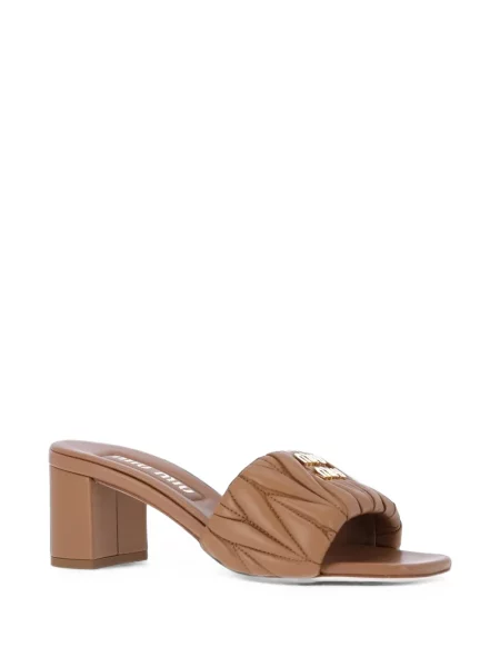 Sandale Miu Miu din piele maro