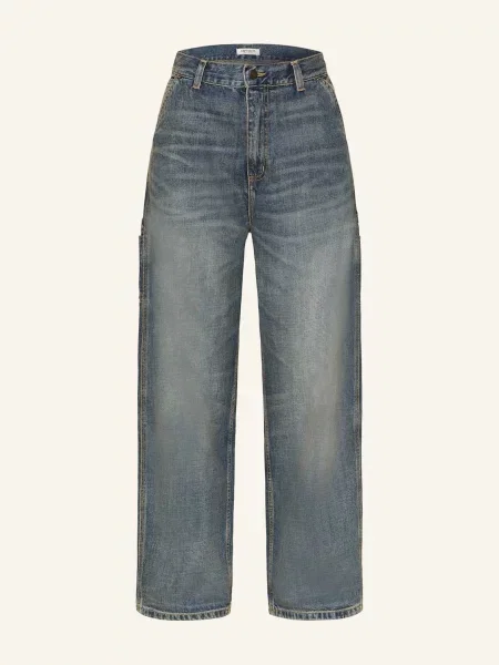 Jeans Carhartt WIP W Brandon Single Knee Pant Blue Worn Used Wash M niebieskie