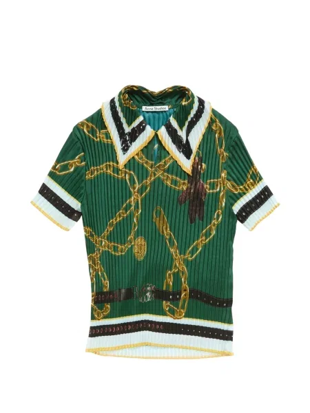 Colier Acne Studios cu imagine verde