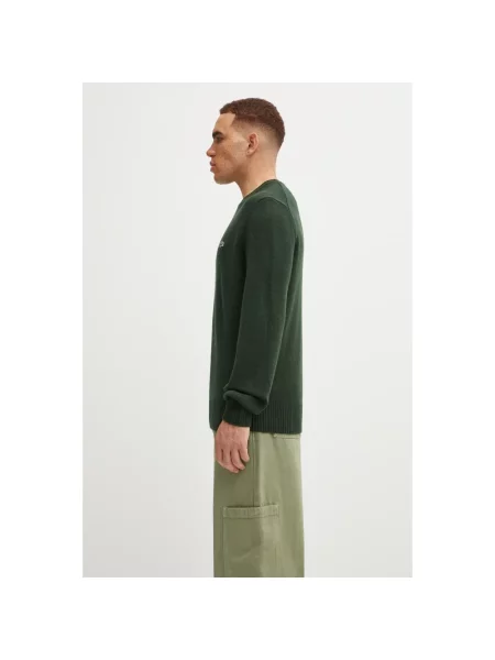 Sweter Lacoste wełniany zielony