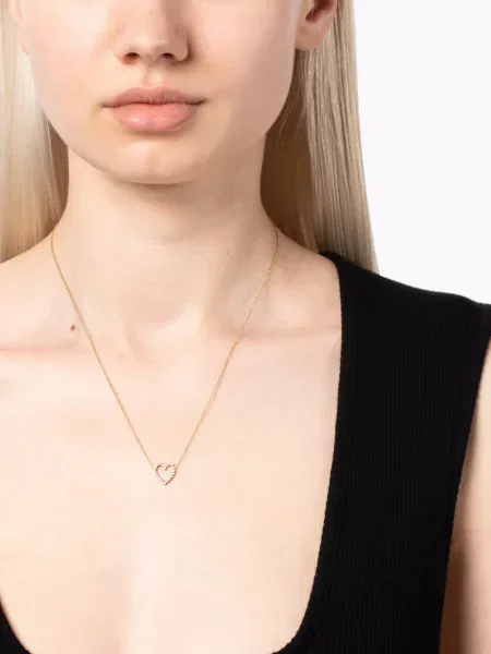Náhrdelník Zoë Chicco se srdcovým vzorem žlutý