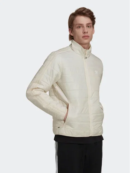 Adidas Преходно яке Padded Stand Collar бежов