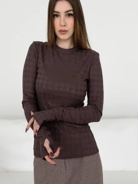 Лонгслів RiMari коричневий