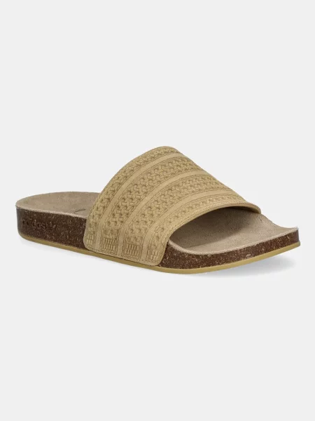 Adidas Originals papuci din piele Adilette Rs verde