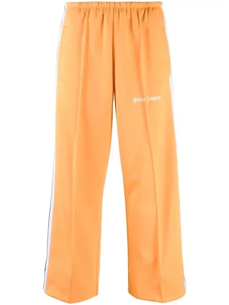 Decupat pantaloni Palm Angels cu dungi alergare portocaliu
