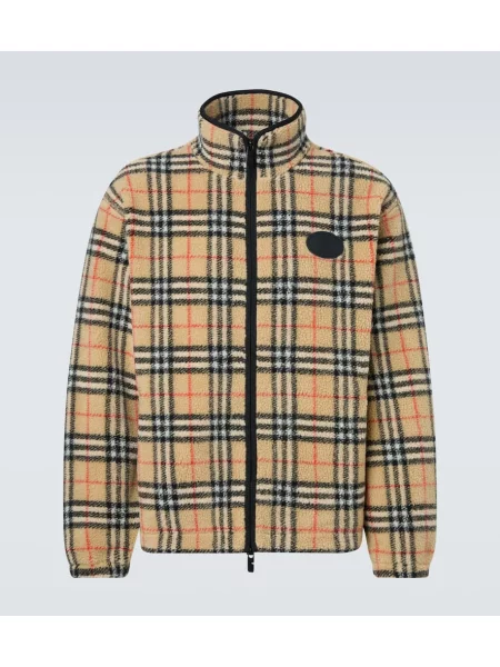 Вълнено карирано яке Burberry бежово