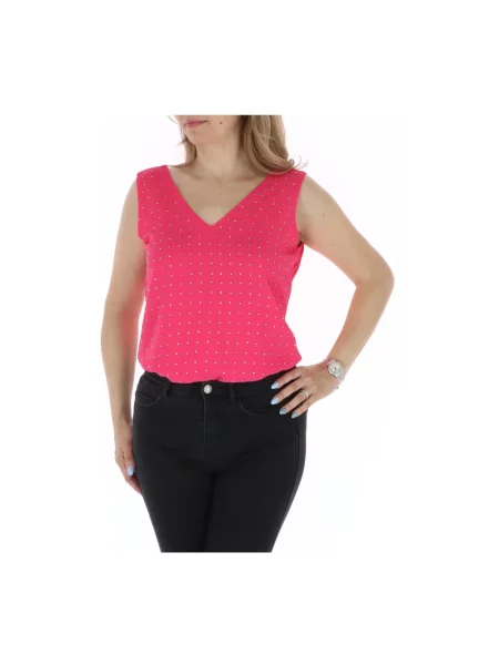 Bluzka Gaudi z dekoltem w serek fuksja