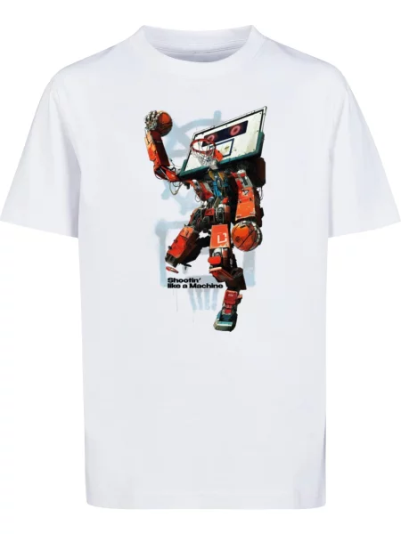 Mister Tee Póló Ballin Robot jáde / sötét narancssárga / fekete fehér