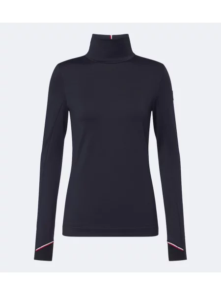 Top Moncler Grenoble s autogramem modrý
