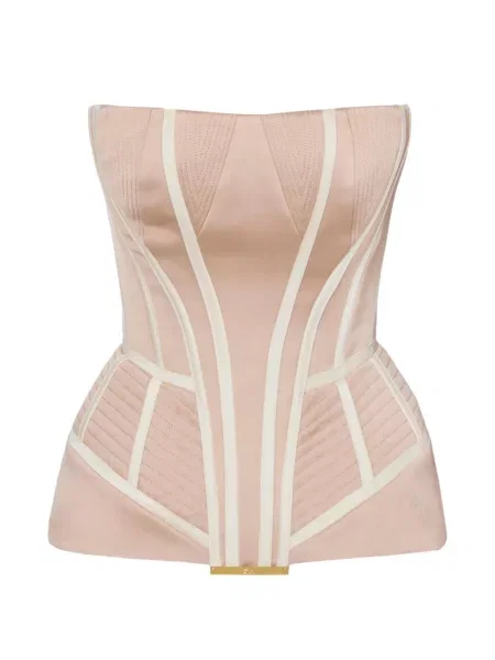Top Elisabetta Franchi din satin roz