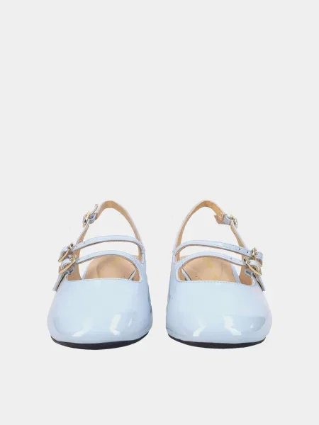 Кожаные мюли Clarks синие