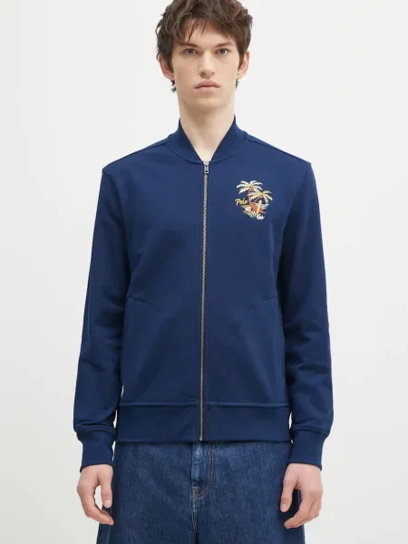 Mikina Polo Ralph Lauren Long Sleeve Sweatshirt s aplikací modrá