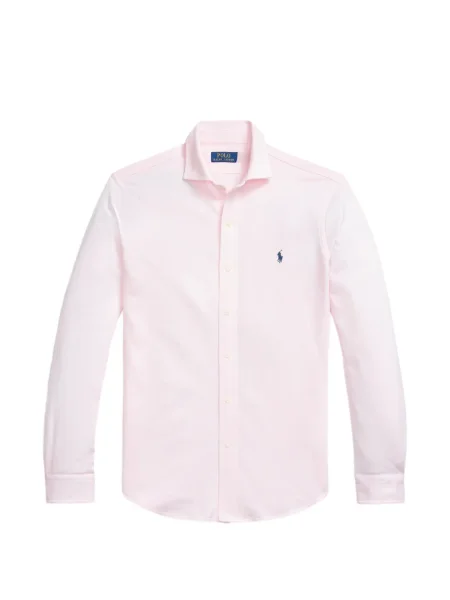 Matlasat tricou polo Polo Ralph Lauren cu decolteu rotund cu autograf roșu