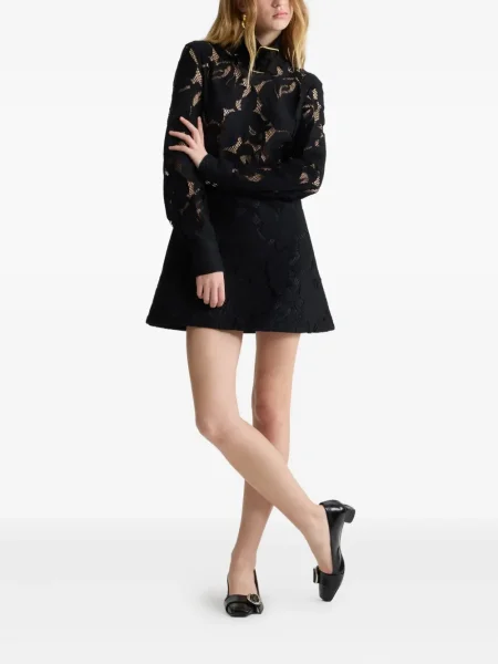 Rochie Patou cu cataramă din dantelă de costum negru