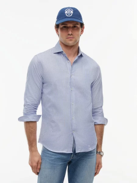 Tommy Hilfiger Tailored Koszula Mężczyźni Slim Fit niebieski|biały S biała