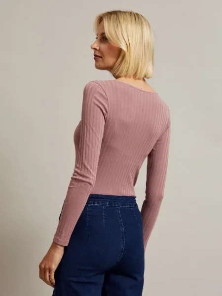 Bluză Moodo cu decolteu în V albastru