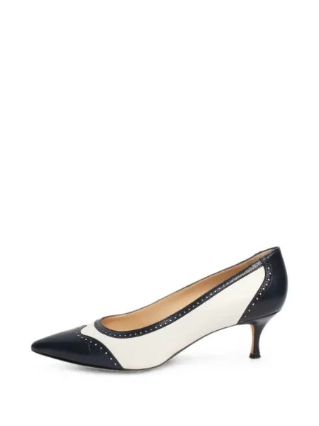 Pantofi cu toc Manolo Blahnik din piele albastru