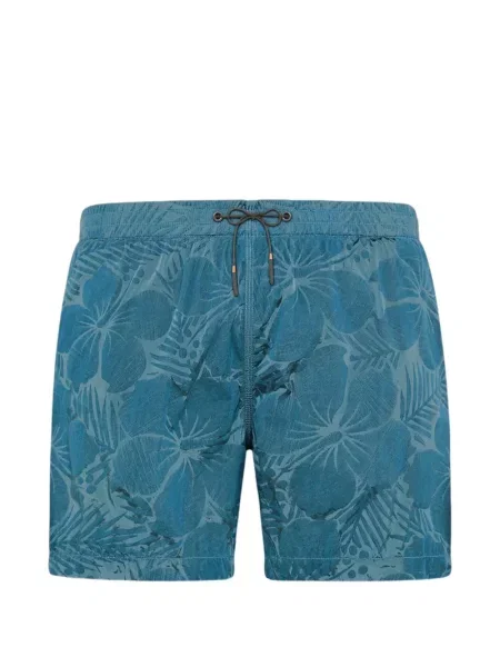 Slip de baie Rrd cu model floral cu imagine albastru