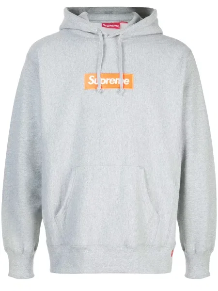 Hanorac cu glugă Supreme cu autograf gri