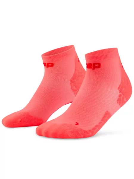 Skarpety kompresyjne sportowe za kostkę low cut Core Run Ultralight CEP pomarańczowe