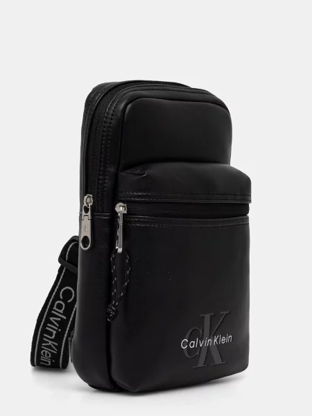 Calvin Klein Geantă crossover Bold Logo Webbing Sling negru