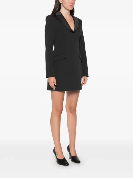 Rochie mini Simkhai din satin cu rever negru