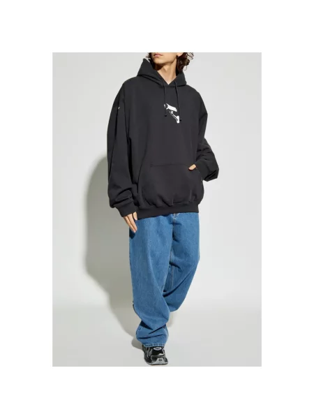 Jeansy Vetements z logo niebieskie