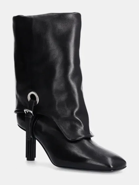 AGL cizme de piele Dorica Q Soft femei cu drept negru