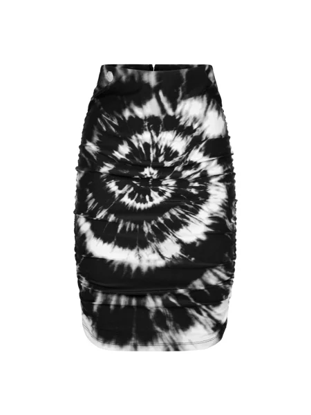 Tie dye krótka spódnica mini Philipp Plein wiązana czarna