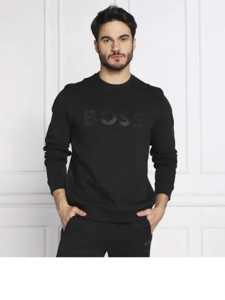 BOSS GREEN Hanorac Salbo Diamond negru