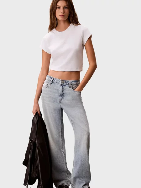 Джинсы Calvin Klein Jeans с камнями голубые