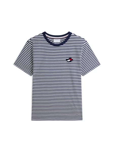 TOMMY HILFIGER Tricou bleumarin alb