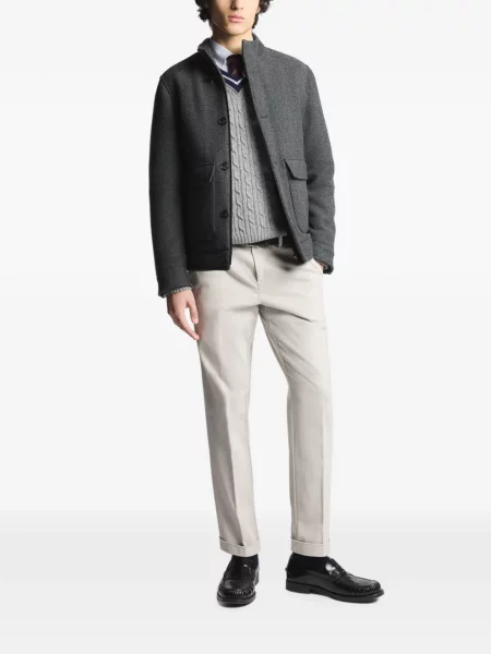 Palton Fay cu model herringbone gri