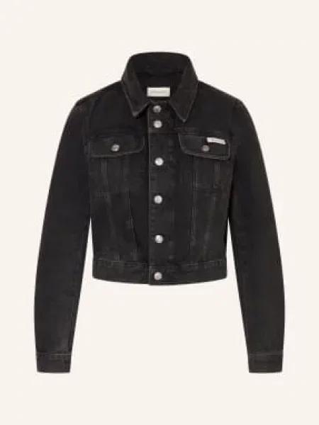 Calvin Klein Jeans Krátká Džínová Bunda Essenti černá