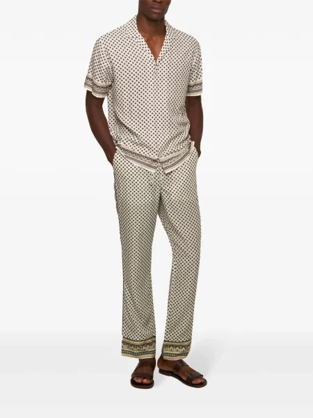 Pantaloni Orlebar Brown conici maro