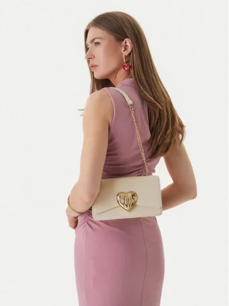 LOVE MOSCHINO Дамска чанта Екрю