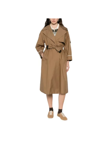 Wodoodporny trencz Max Mara brązowy