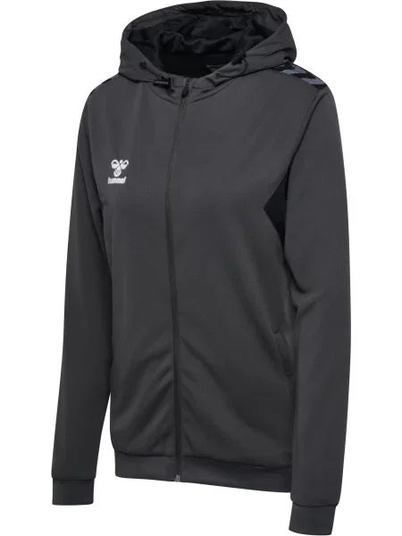 Bluza dresowa z kapturem zapinana na Hummel Authentic szara