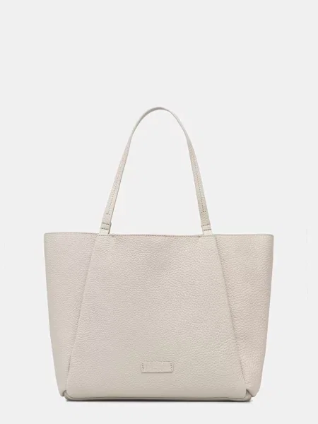 Marc O'Polo torebka shopper skórzana beżowa