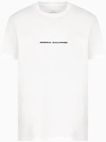 Koszulka Armani Exchange z logo biała